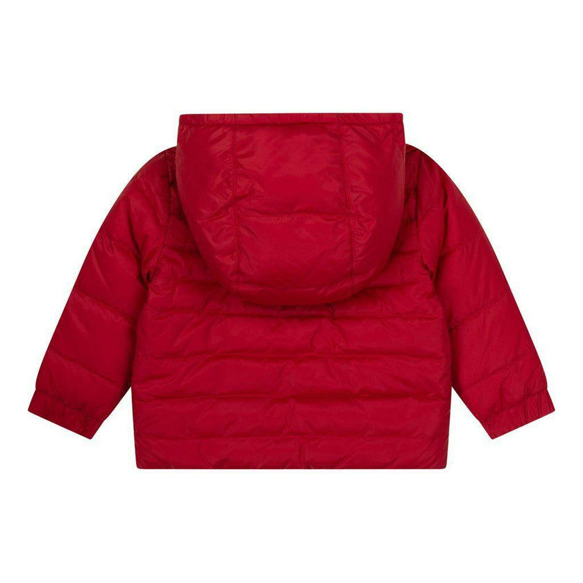 Red & Black Reversible Hooded Puffer Jacket