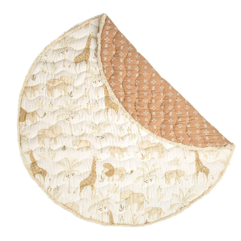 Kendi Safari Animal Cotton Quilted Baby Play Mat