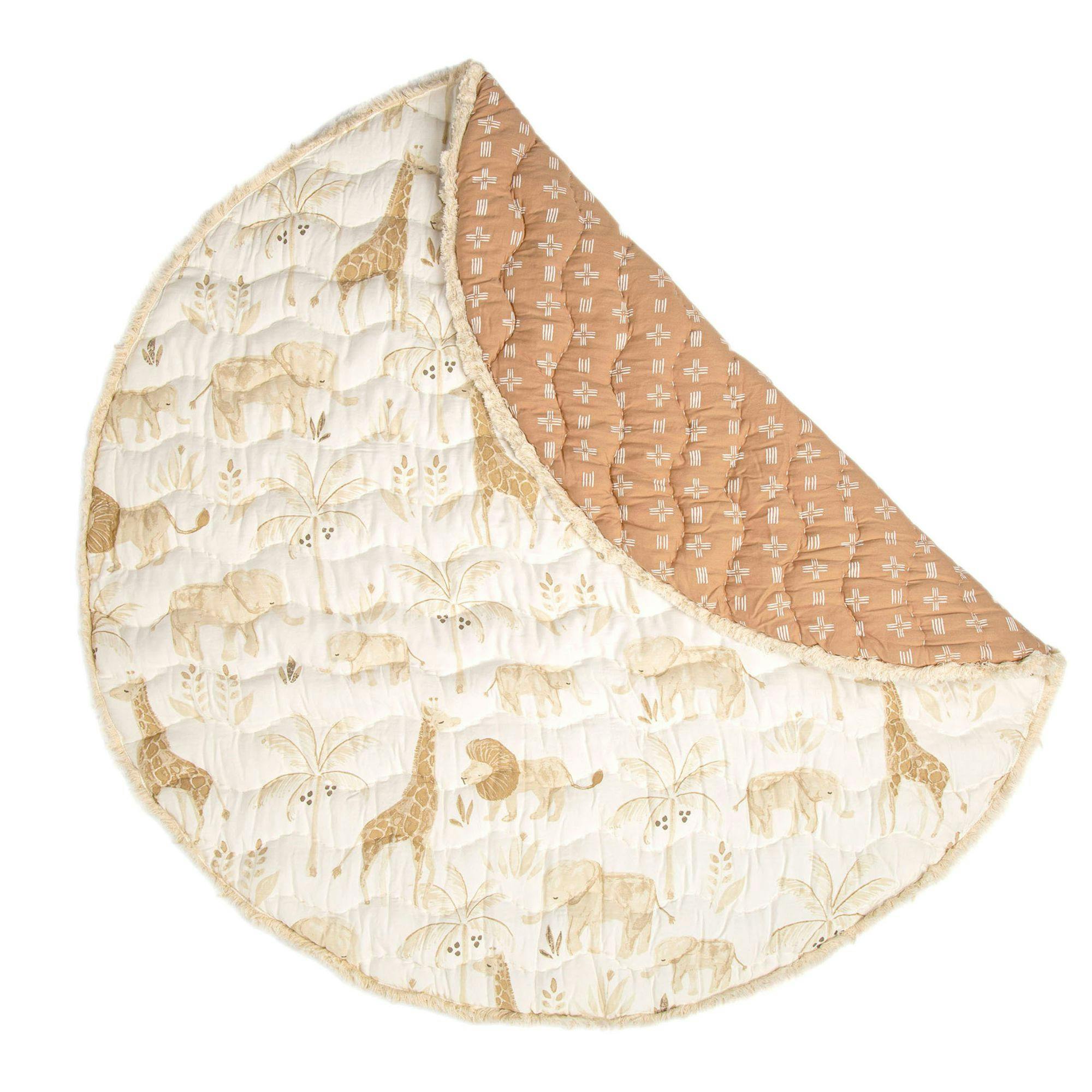 Kendi Safari Animal Cotton Quilted Baby Play Mat