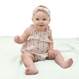 Winding Roses Stripe - Ruffly Strap Bubble