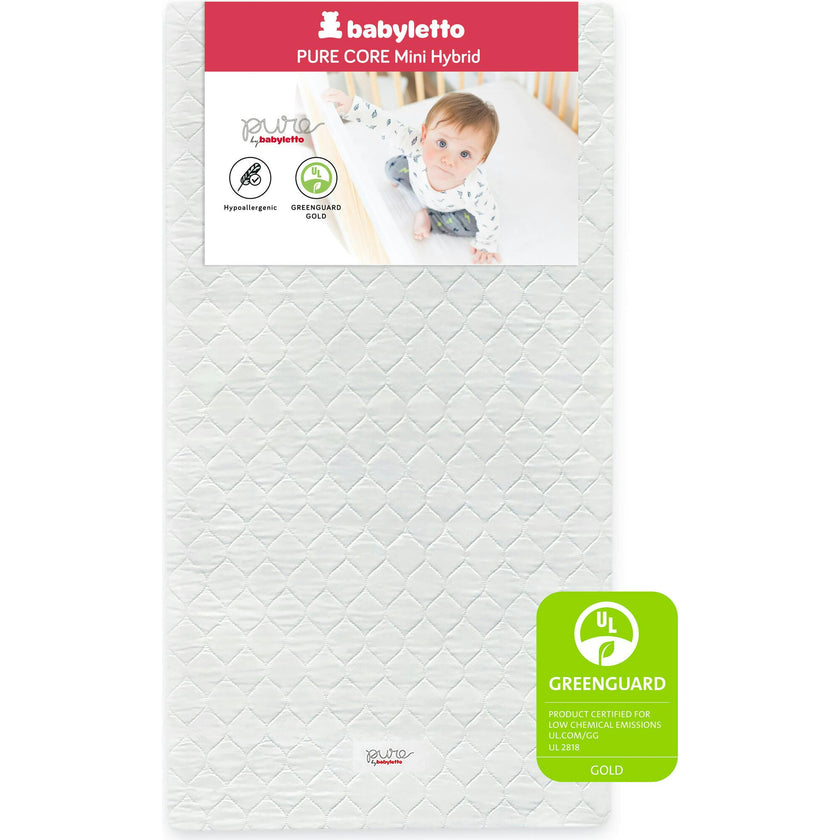 Pure Core Mini Crib Mattress with Hybrid Waterproof Cover