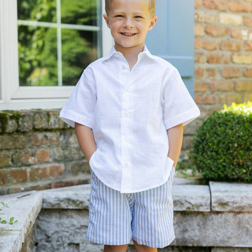 Stripe Linen-Look Short