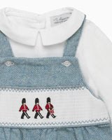 Baby Smocked Overalls Set in Guardsman