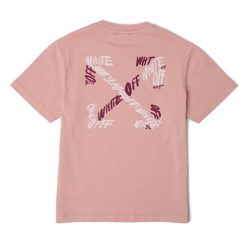 Blush Pink Arrow Writings T‑Shirt