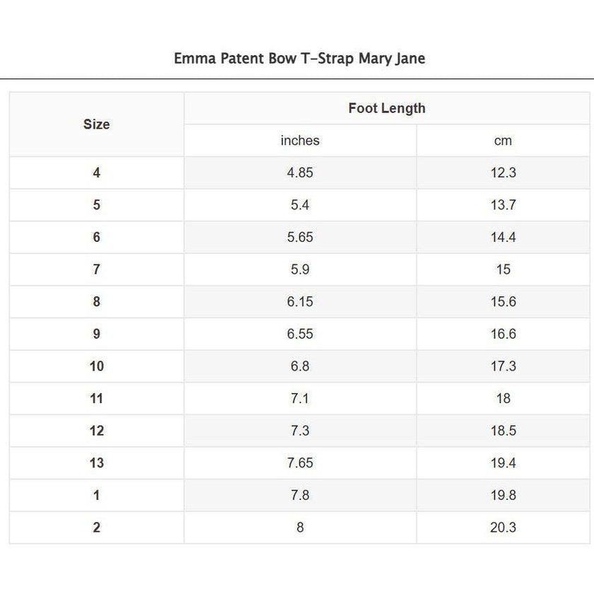 Emma Patent Bow T-Strap Mary Jane