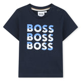 Navy Blue Overlay Logo T-Shirt