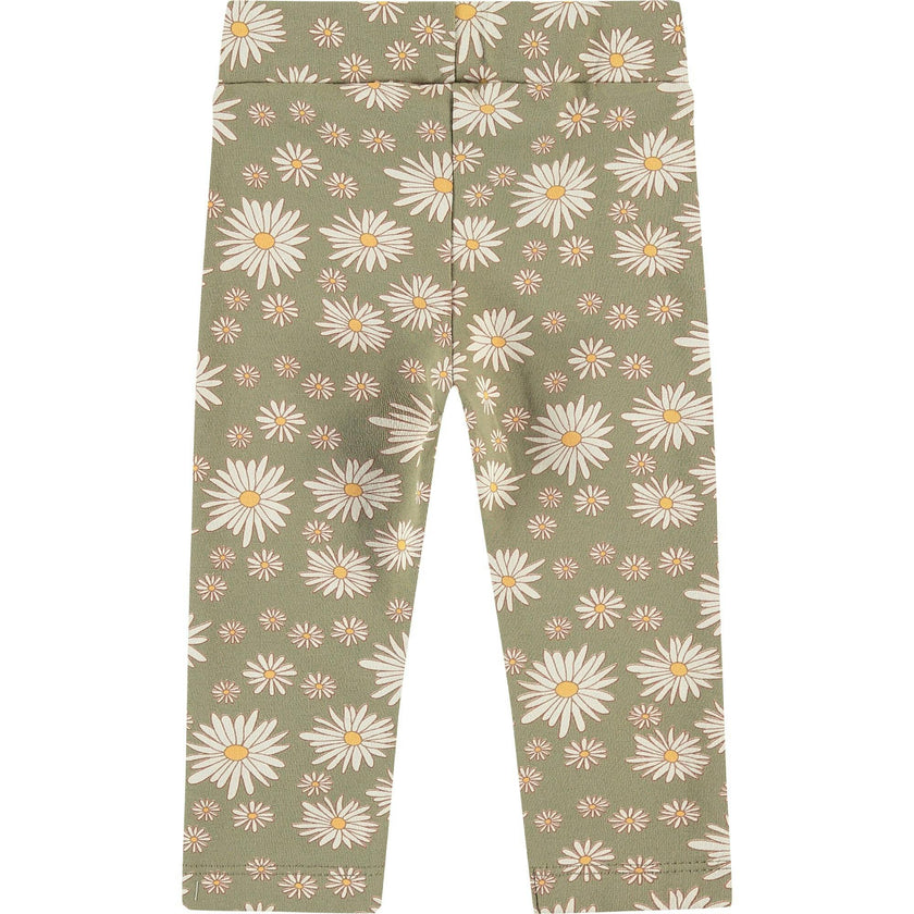 All-Over Graphic Daisy Flower Print Leggings