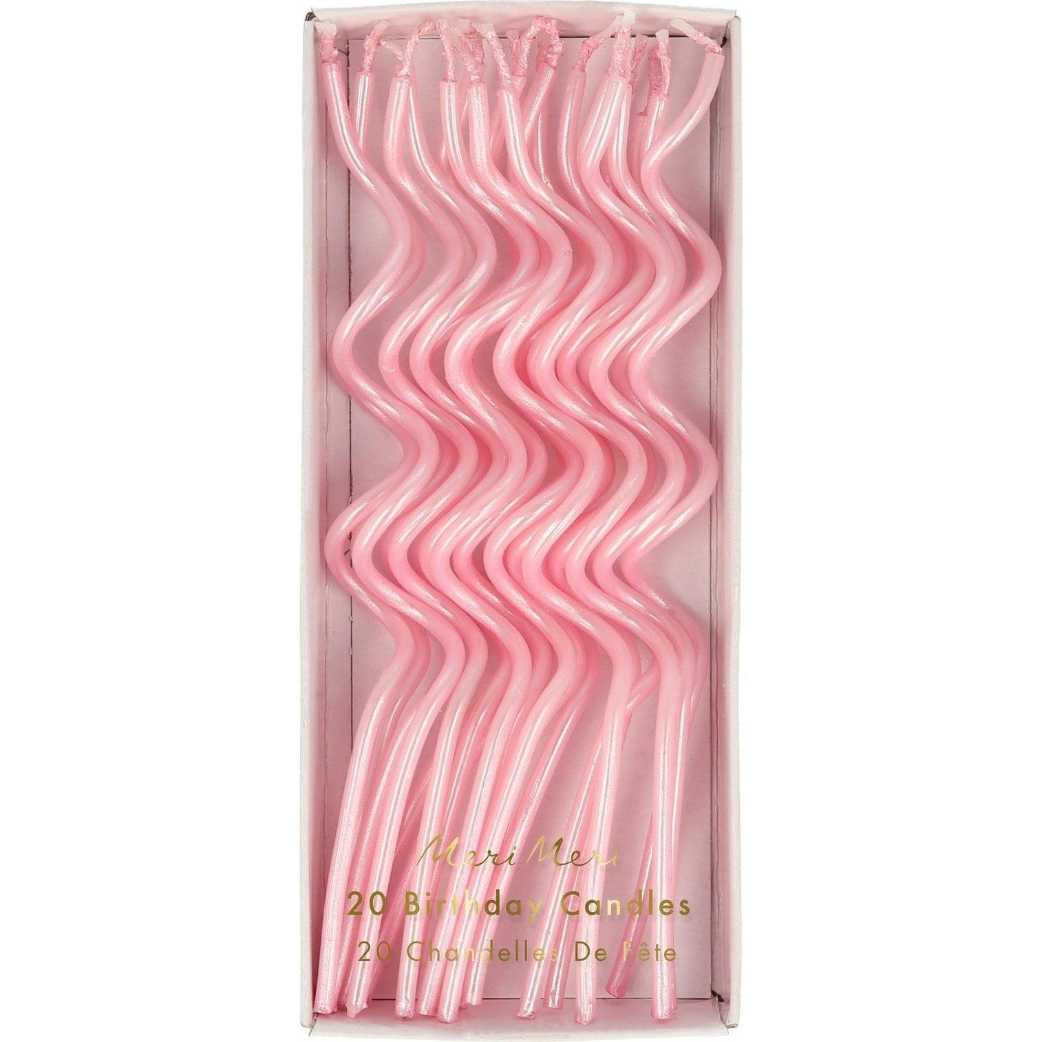 Pink Swirly Candles