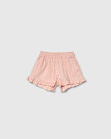 Ruffle Shorts in Pink Plaid