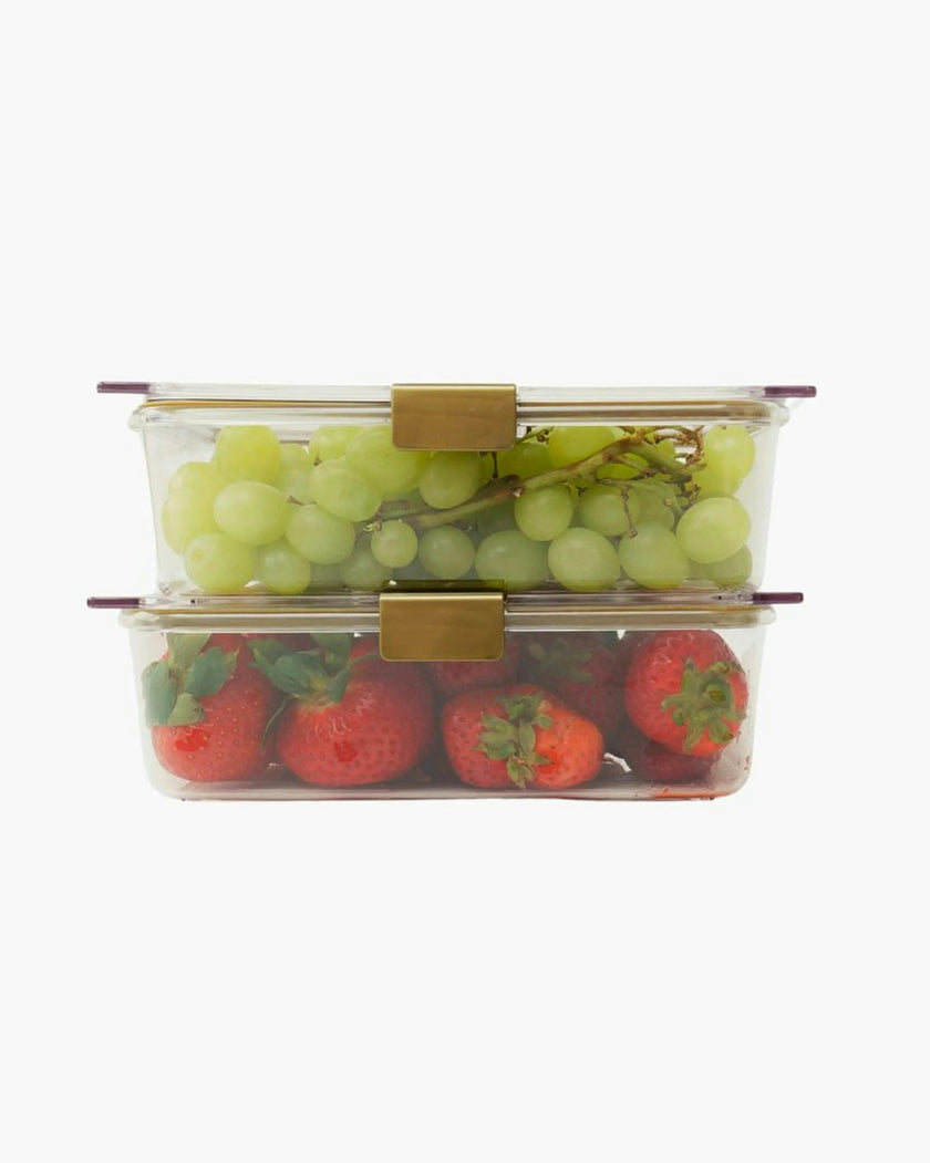 Stackable, Microwave + Dishwasher Safe Food Container Set, 2 Set