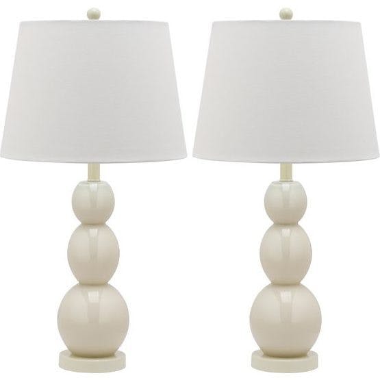 Set of 2 Jayne Three-Sphere Glass Lamps