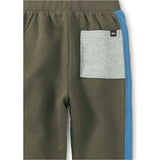 Colorblock Stripe-Out Elastic Waist Drawstring Pocket Joggers, Multi