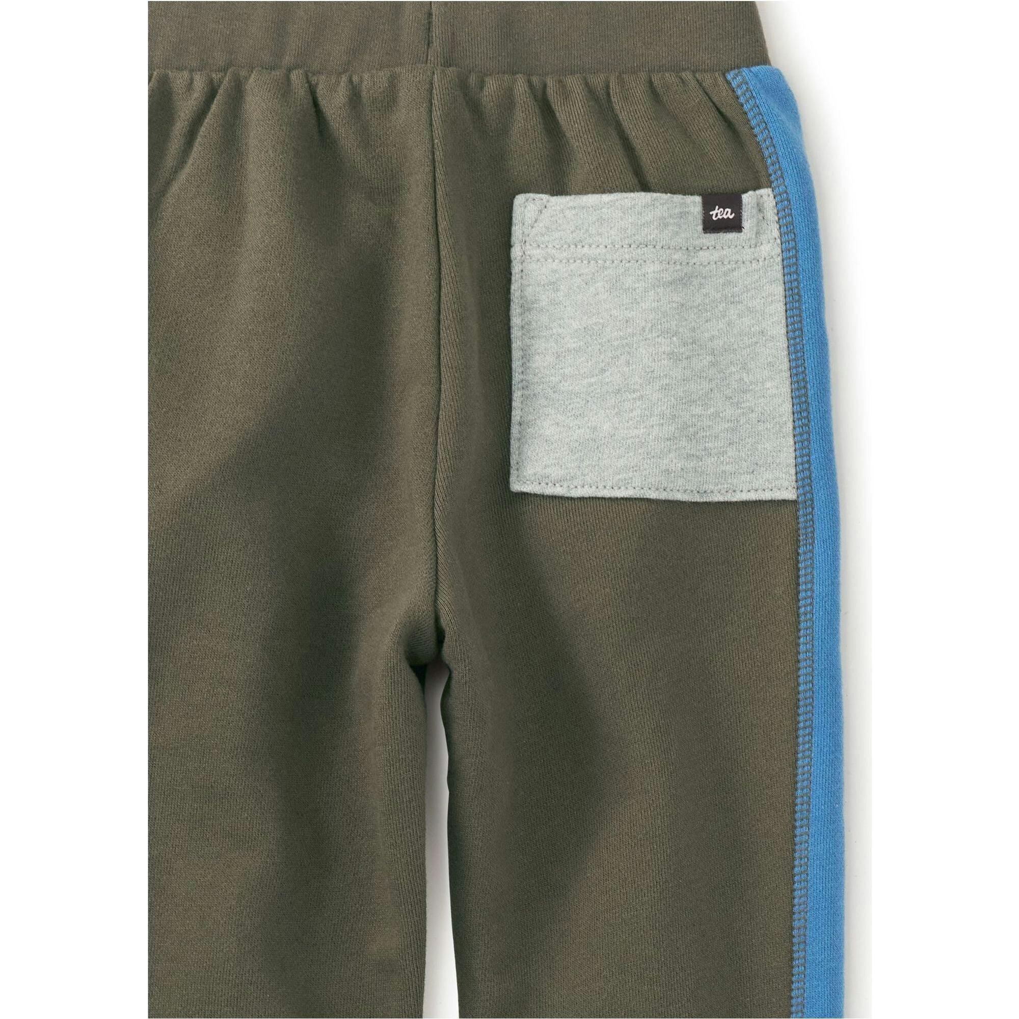 Colorblock Stripe-Out Elastic Waist Drawstring Pocket Joggers, Multi