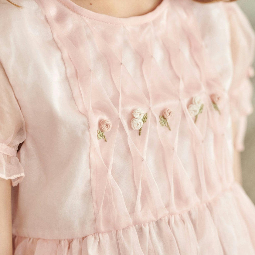 Blush Alba Silk Ceremony Girl Dress