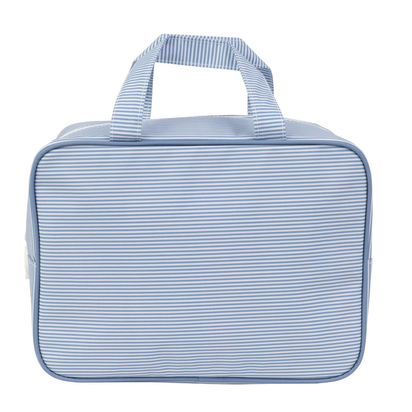 The Take It Tote in Navy Mini Stripe