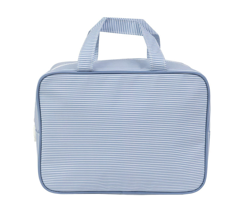 The Take It Tote in Navy Mini Stripe