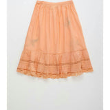 BIRDS EMBROIDERED SKIRT PEACH