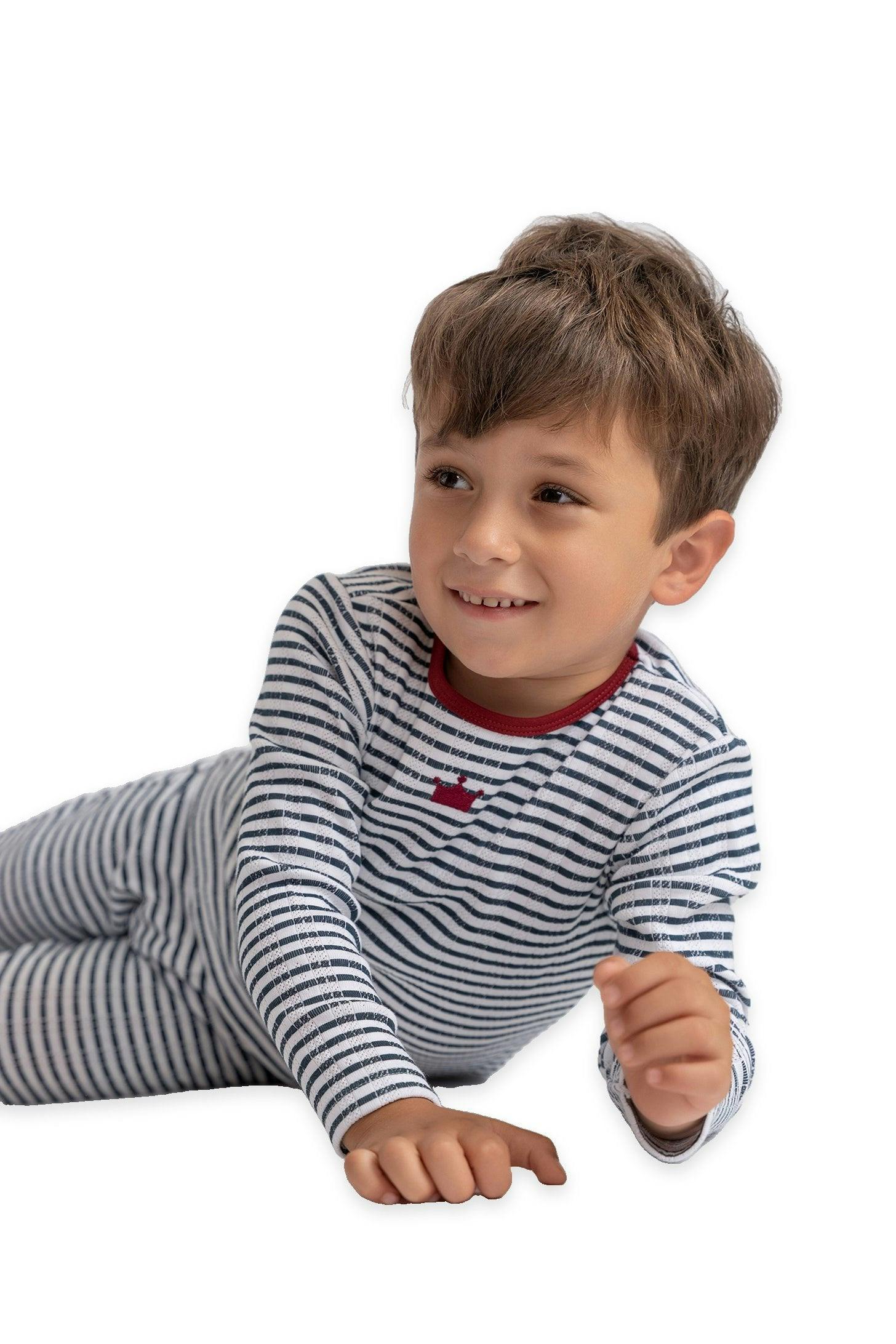 Striped Pointelle 2Pc Set