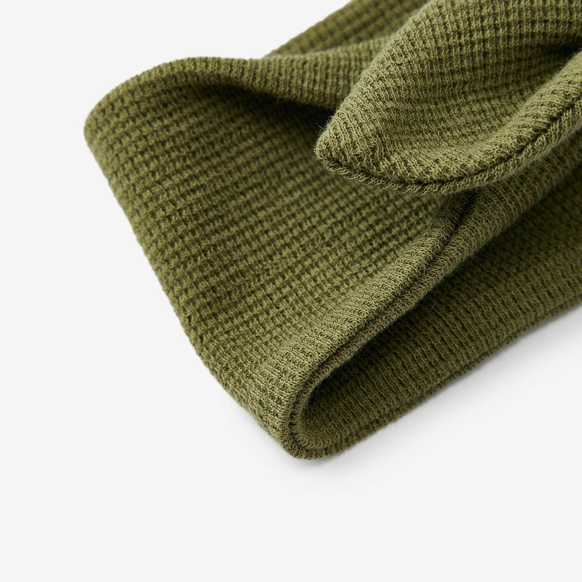 Olive Waffle Knotted Solid Headband