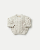 Boxy Cable Sweater • Fuzzy