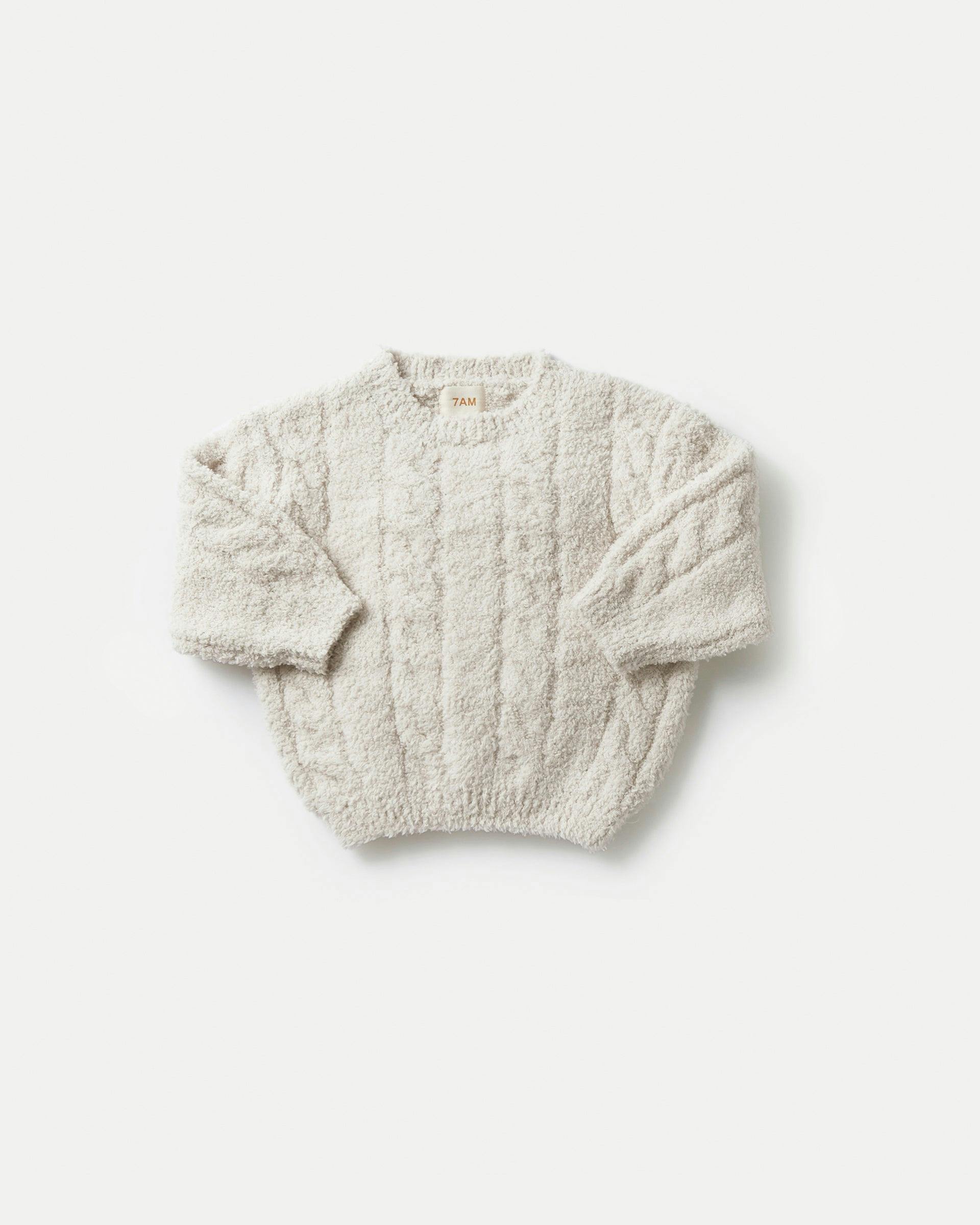 Boxy Cable Sweater • Fuzzy