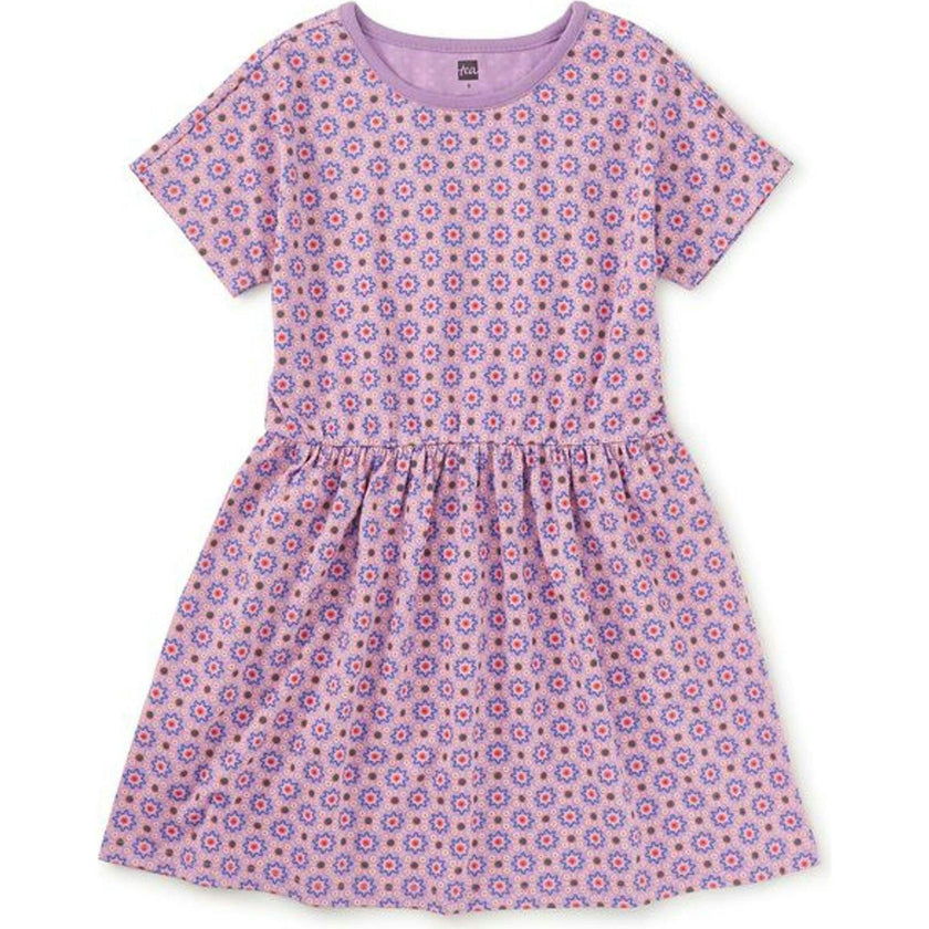 Short Sleeve Twirl Dress, Pink