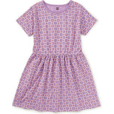 Short Sleeve Twirl Dress, Pink