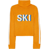 Women's Retro Ski Knit Cropped Turtleneck Sweater