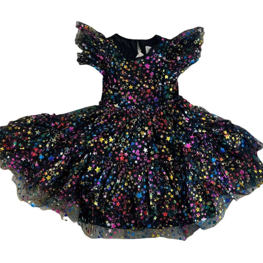 Shining Rainbow Star Tulle Dress