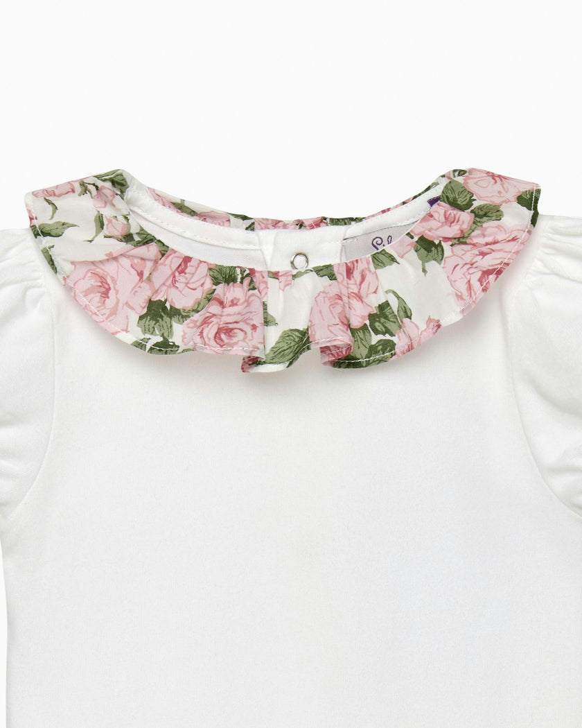 Baby Short-Sleeved Willow Bodysuit in Carline Rose