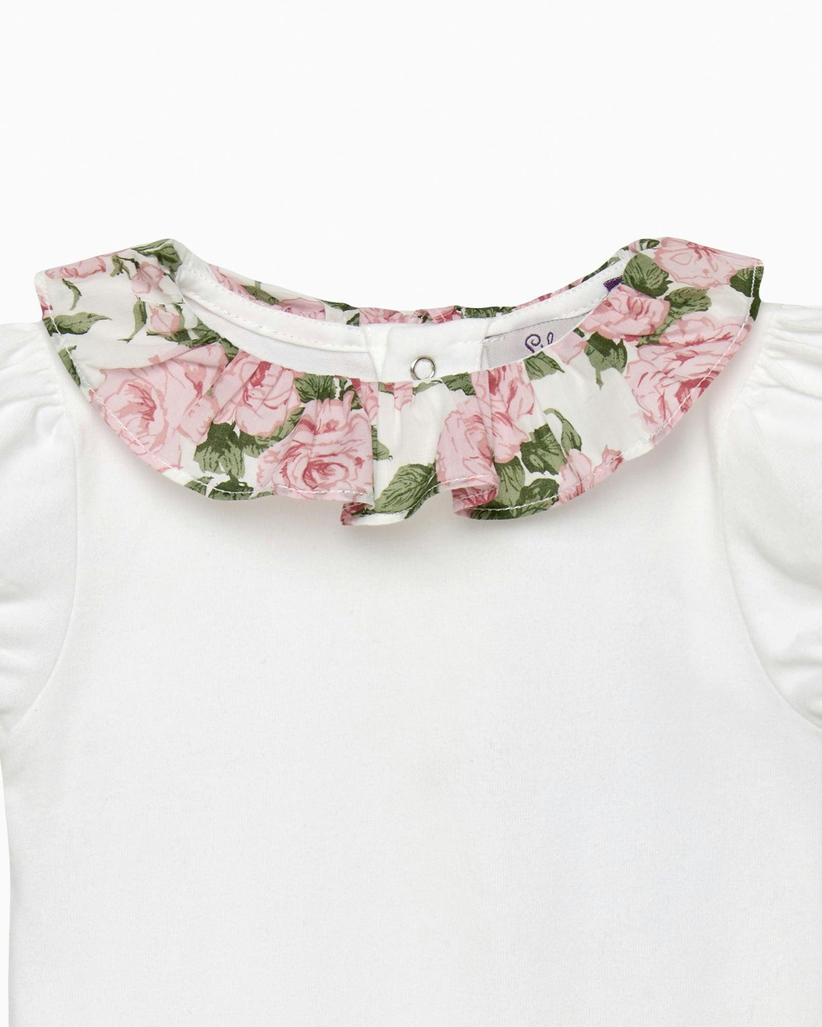 Baby Short-Sleeved Willow Bodysuit in Carline Rose