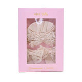 Lace Bow Hat & Sock Gift Set