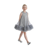 Blue Evangeline Sequin Tulle Dress