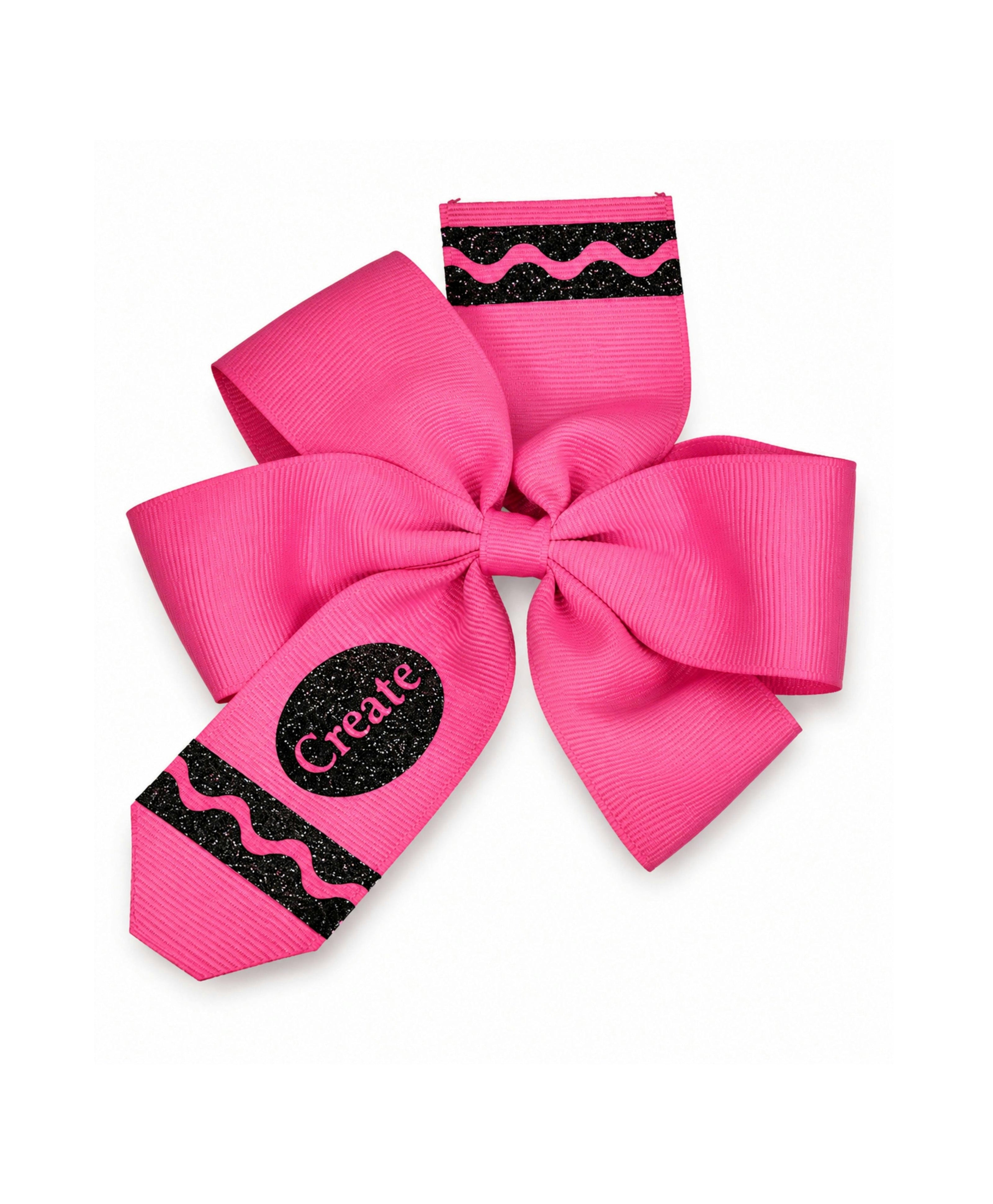 Crayon Back-to-School Hair Bow