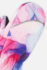 Play Winter Mittens Mauve Flower Print