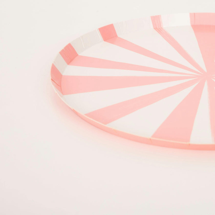 Pink Stripe Side Plates