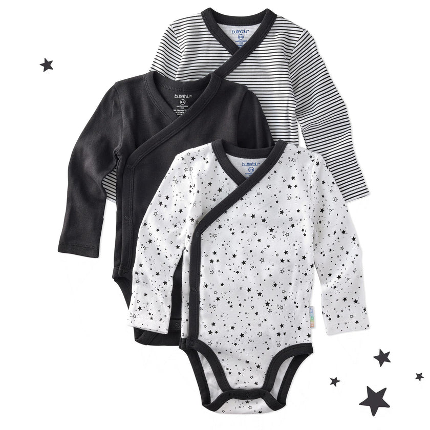 STERLING 3-Pack Side Snap Bodysuit