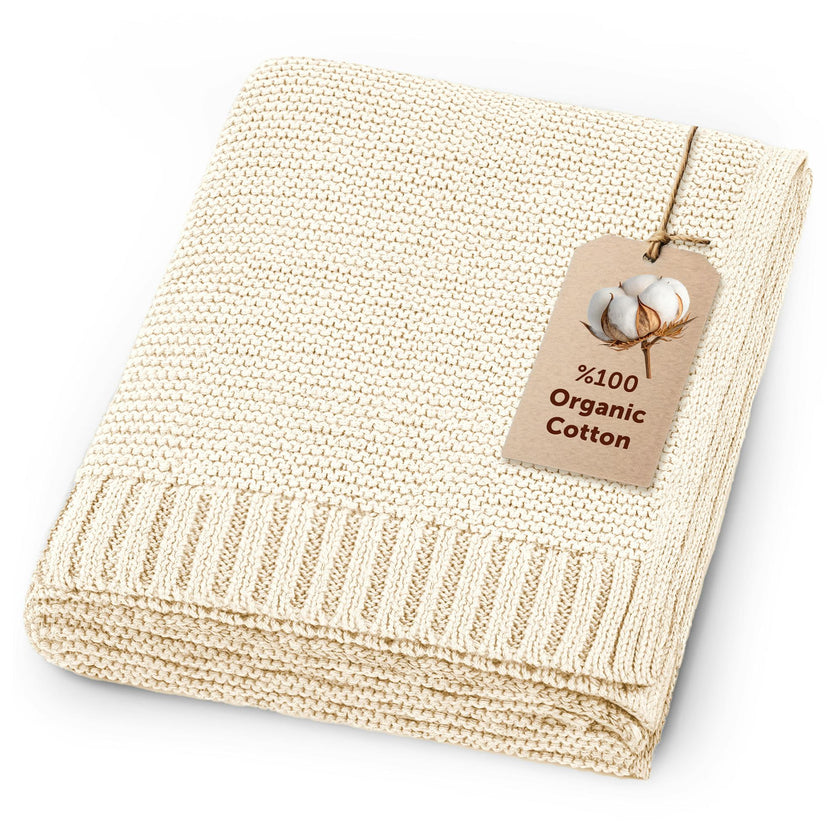 Soft Cotton Bubble-Knit Baby Stroller Blanket