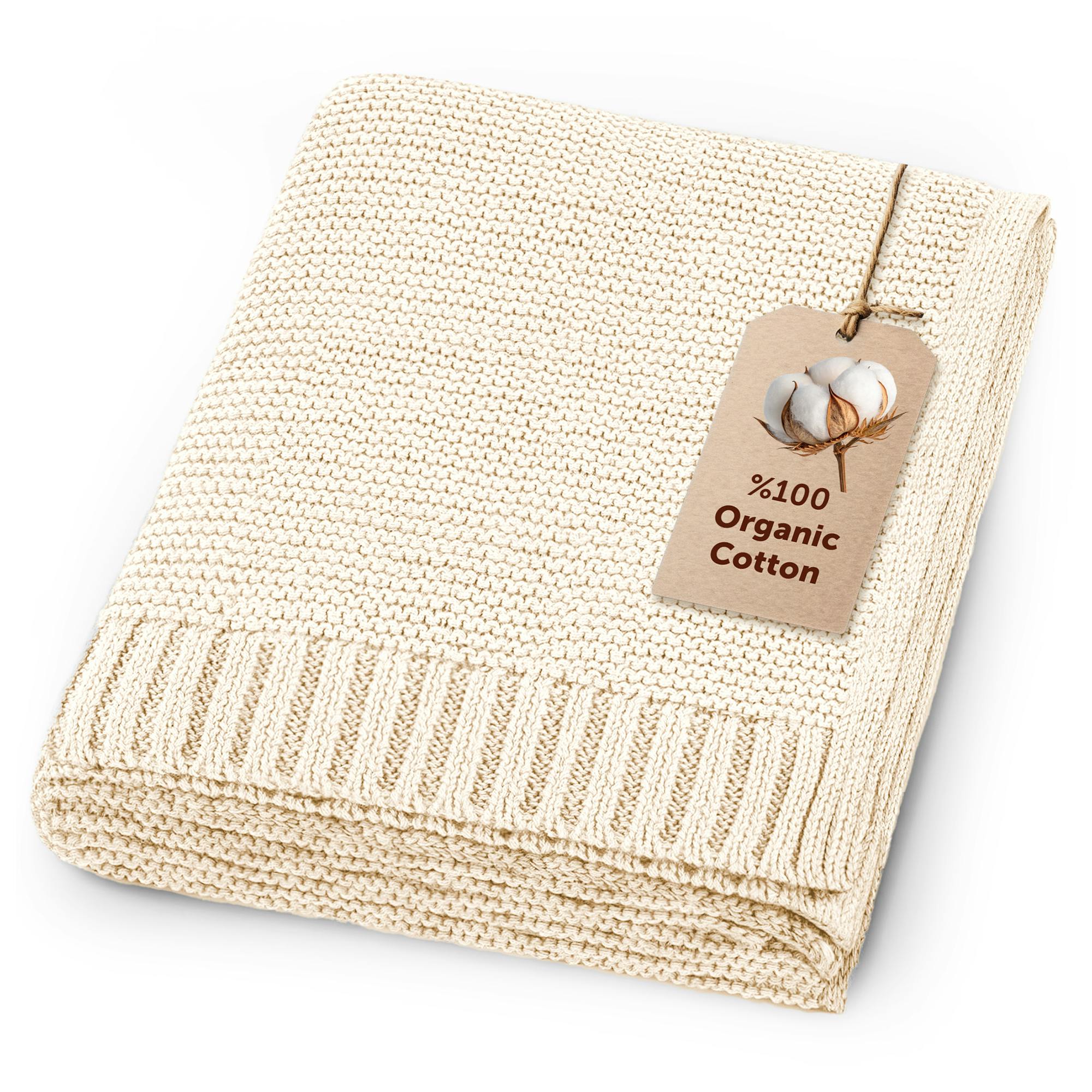 Soft Cotton Bubble-Knit Baby Stroller Blanket
