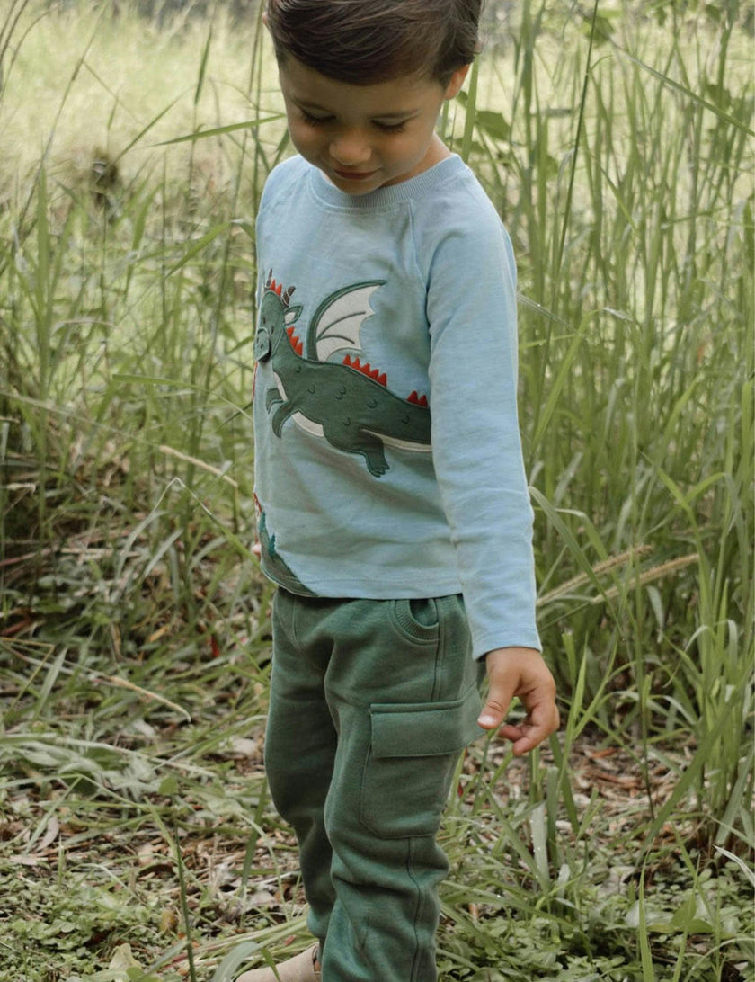Dragon Tee & Cargo Pant Set Ice
