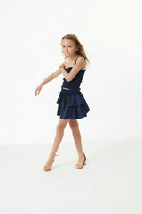 Willow Navy Satin Skort