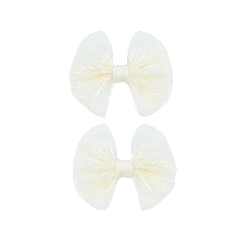 Multicolor Satin Bow Hairclip Set