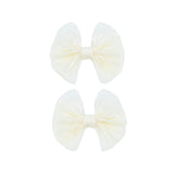 Multicolor Satin Bow Hairclip Set