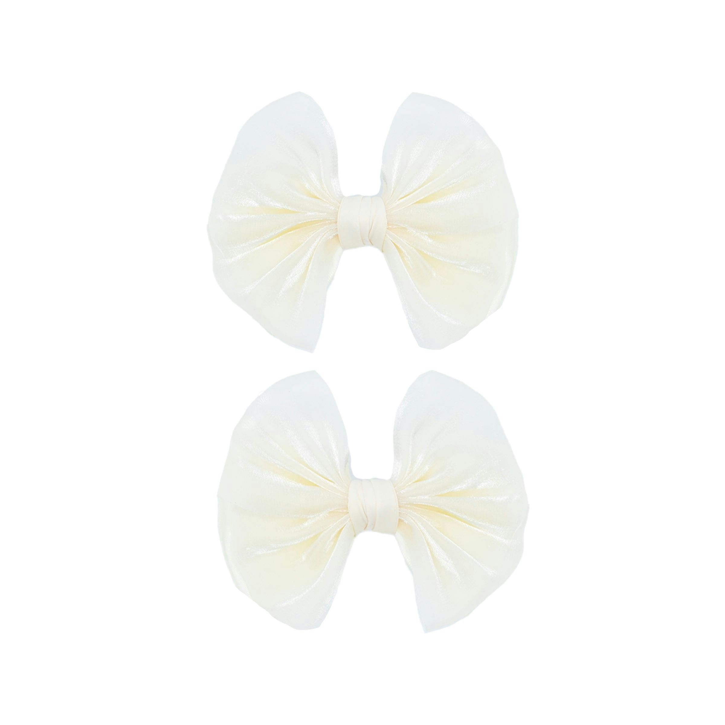 Multicolor Satin Bow Hairclip Set