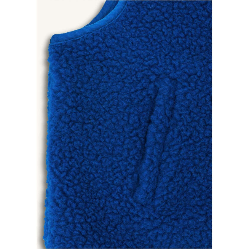 children's merino wool vest - cobalt