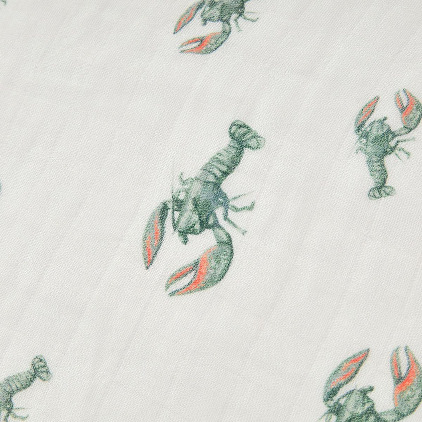 Mint Lobster Bamboo Swaddle