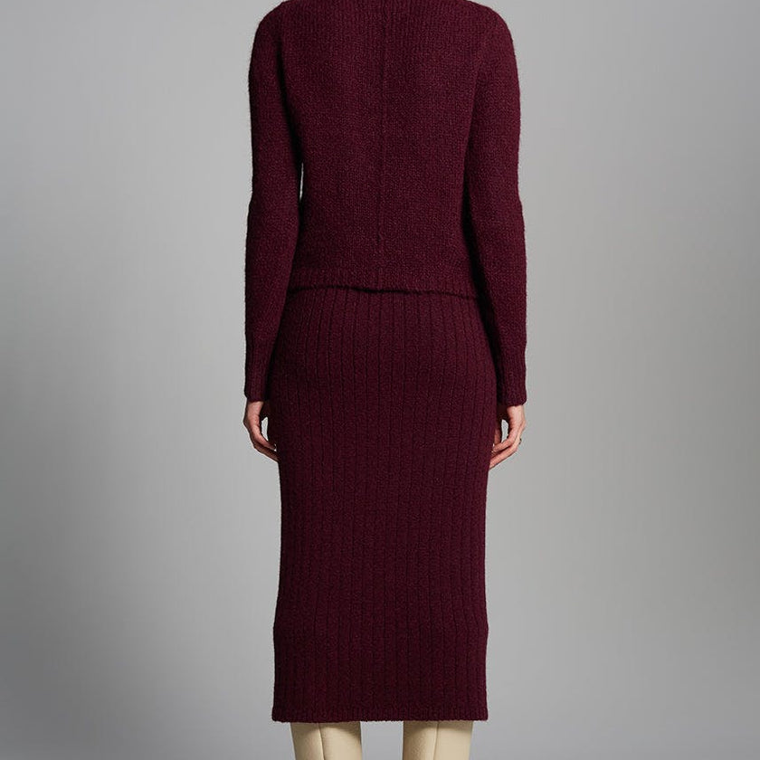 AVA SWEATER | MERLOT
