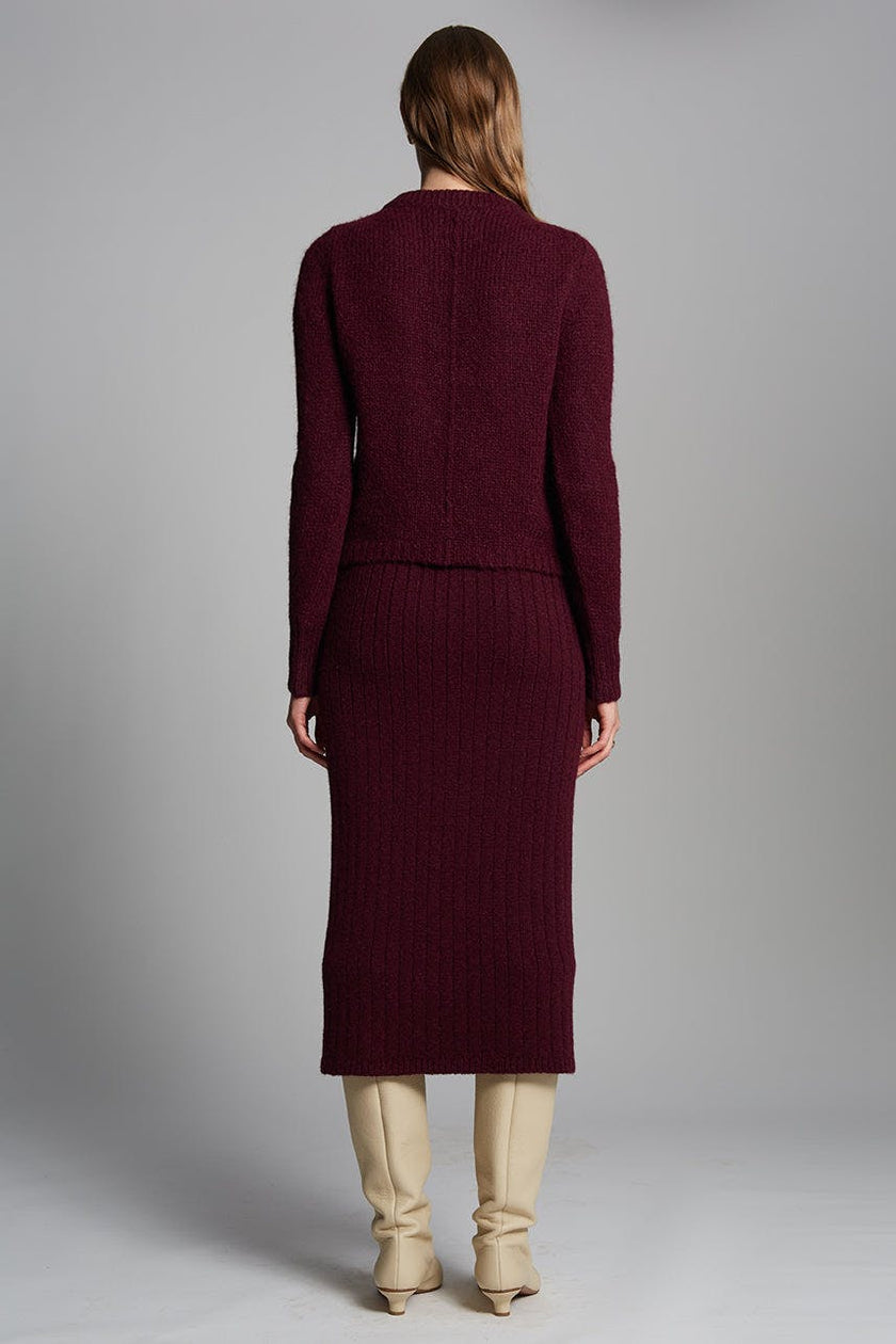 AVA SWEATER | MERLOT