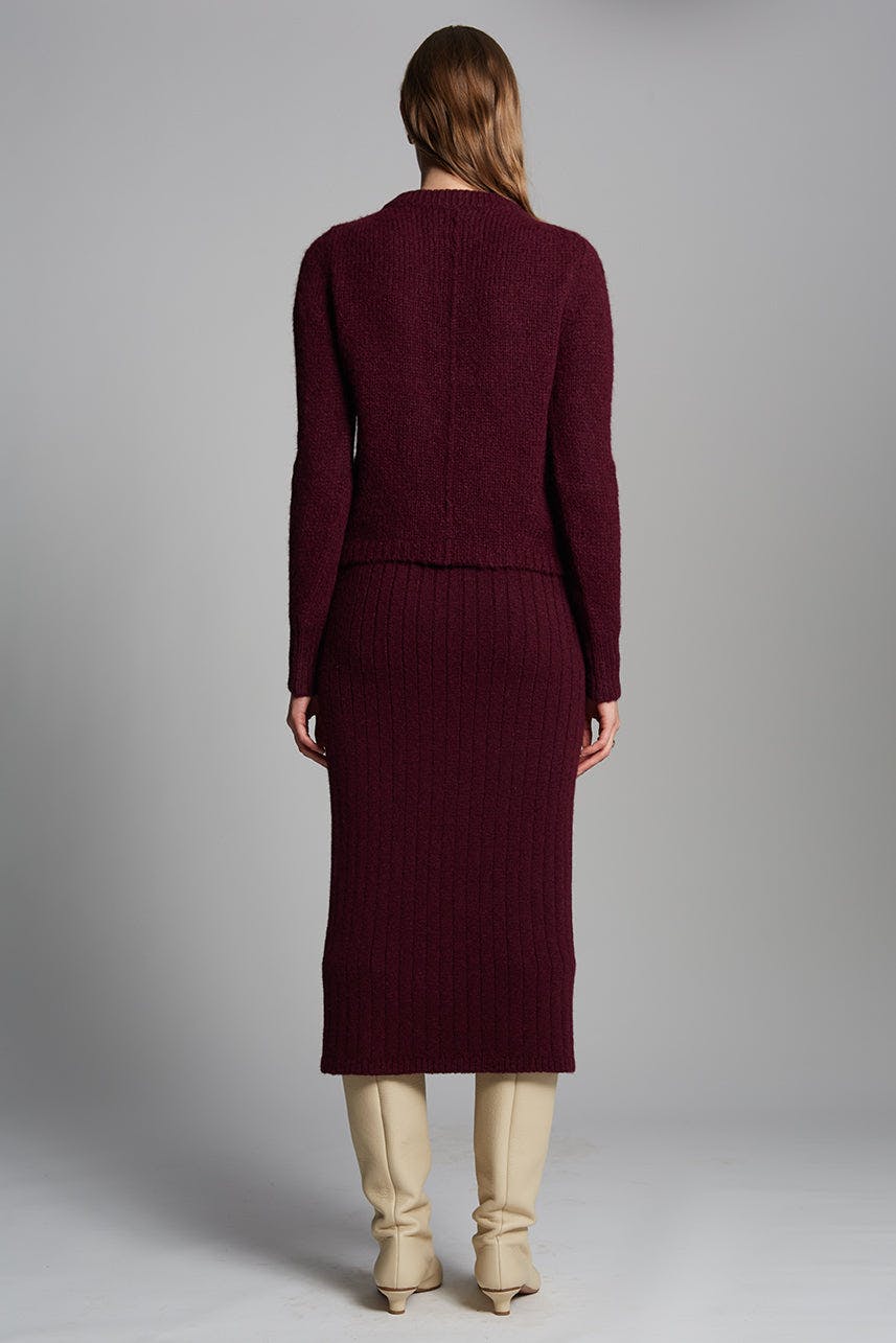 AVA SWEATER | MERLOT