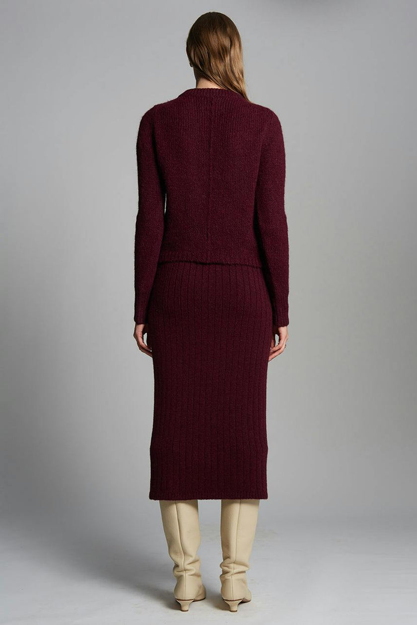 AVA SWEATER | MERLOT